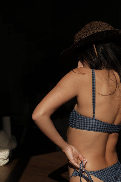 KIM - BLUE CHECKERED TOP